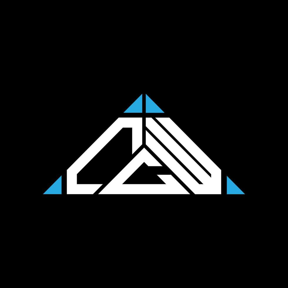 Diseño creativo del logotipo de la letra ccw con gráfico vectorial