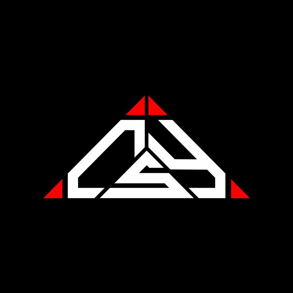 diseño creativo del logotipo de la letra csy con gráfico vectorial, logotipo csy simple y moderno en forma de triángulo. vector