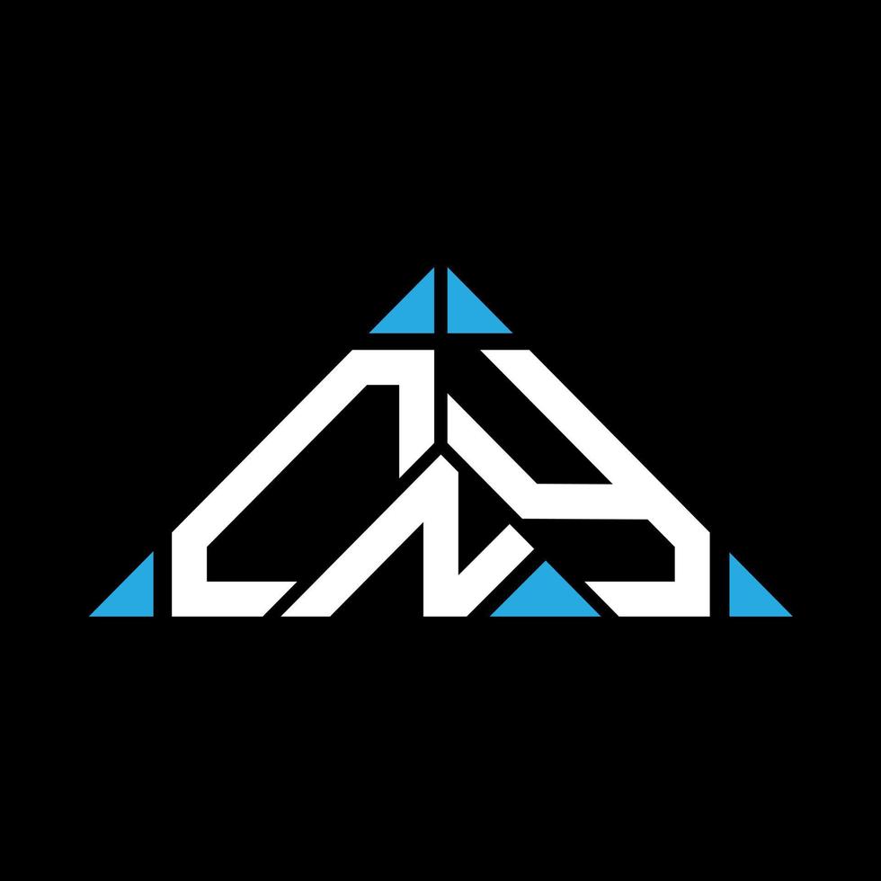 CNY letter logo creative design with vector graphic, CNY simple and modern logo in triangle shape.