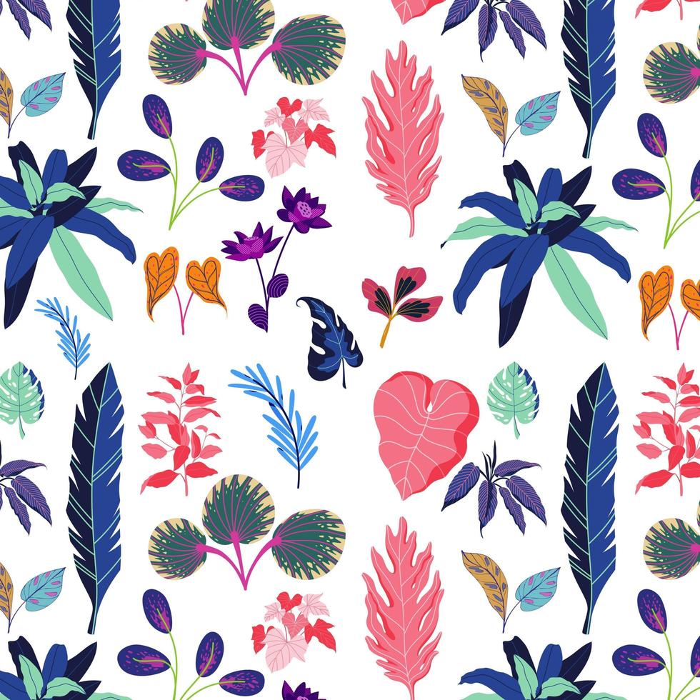 beautiful cute leaf seamless pattern with multiple models for decoration and textile photo