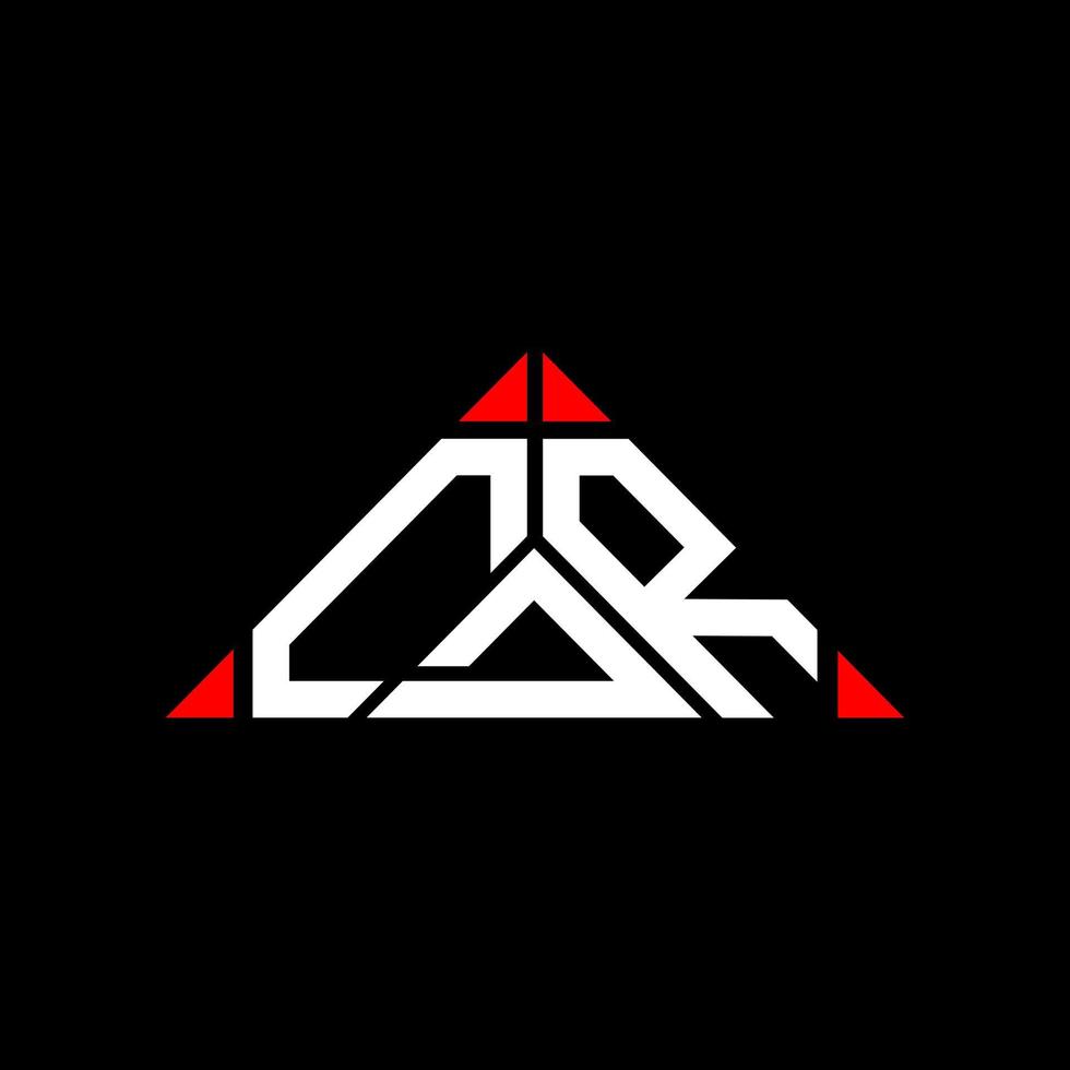 diseño creativo del logotipo de la letra cdr con gráfico vectorial, logotipo simple y moderno de cdr en forma de triángulo. vector