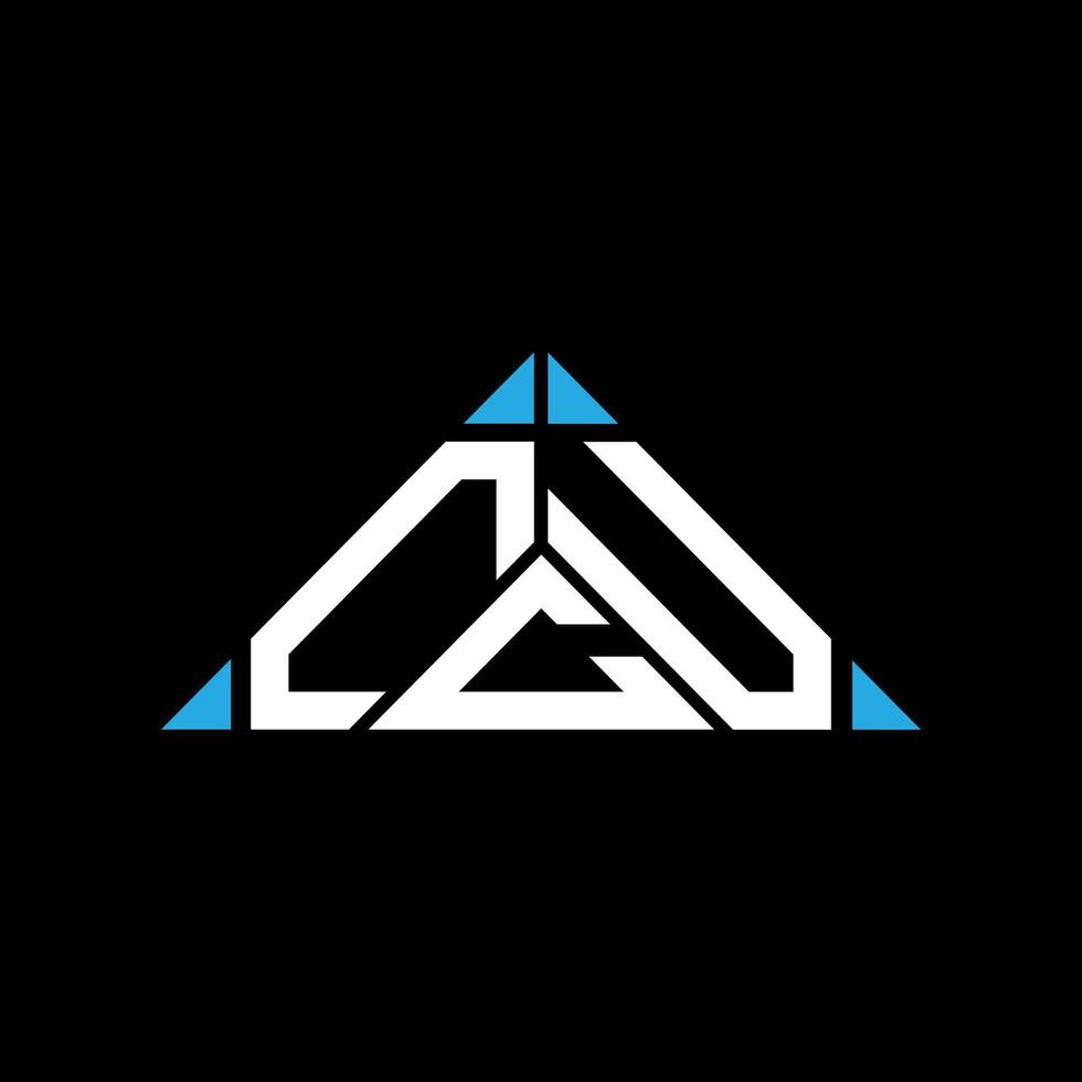 diseño creativo del logotipo de la letra ccu con gráfico vectorial, logotipo simple y moderno de ccu en forma de triángulo. vector