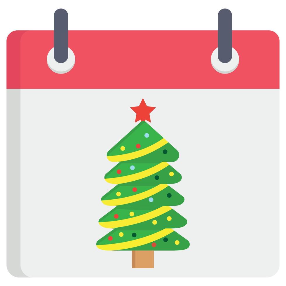 Advent Calendar  Gift Isolated Vector icon