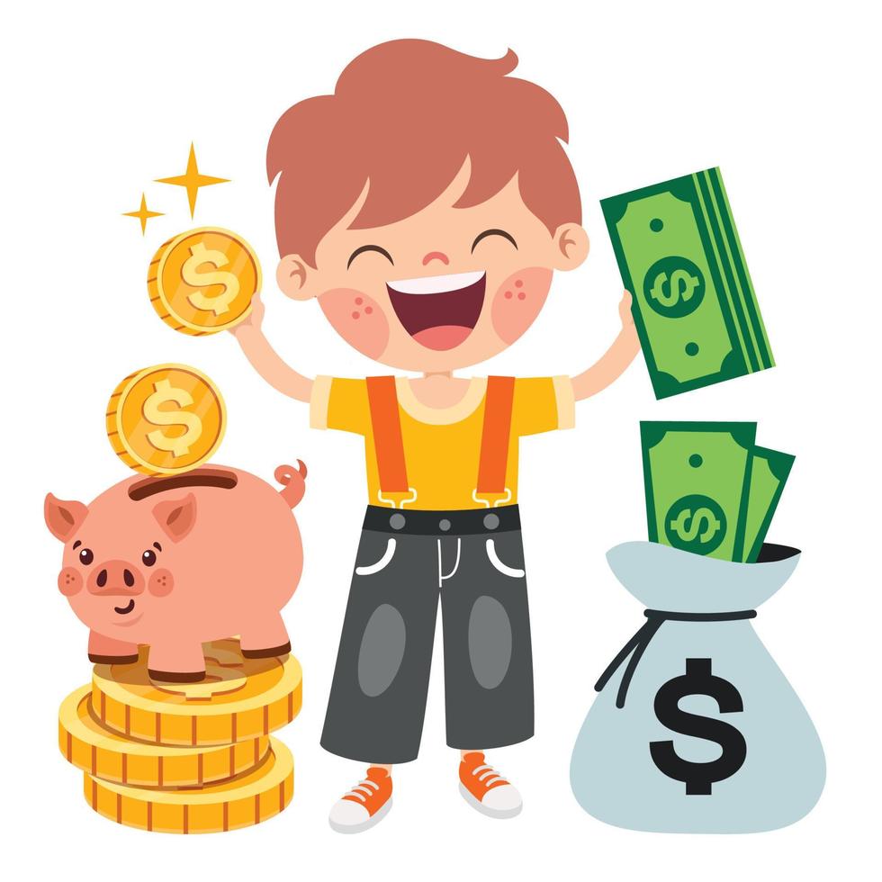 Cartoon Drawing For Economy And Finance vector