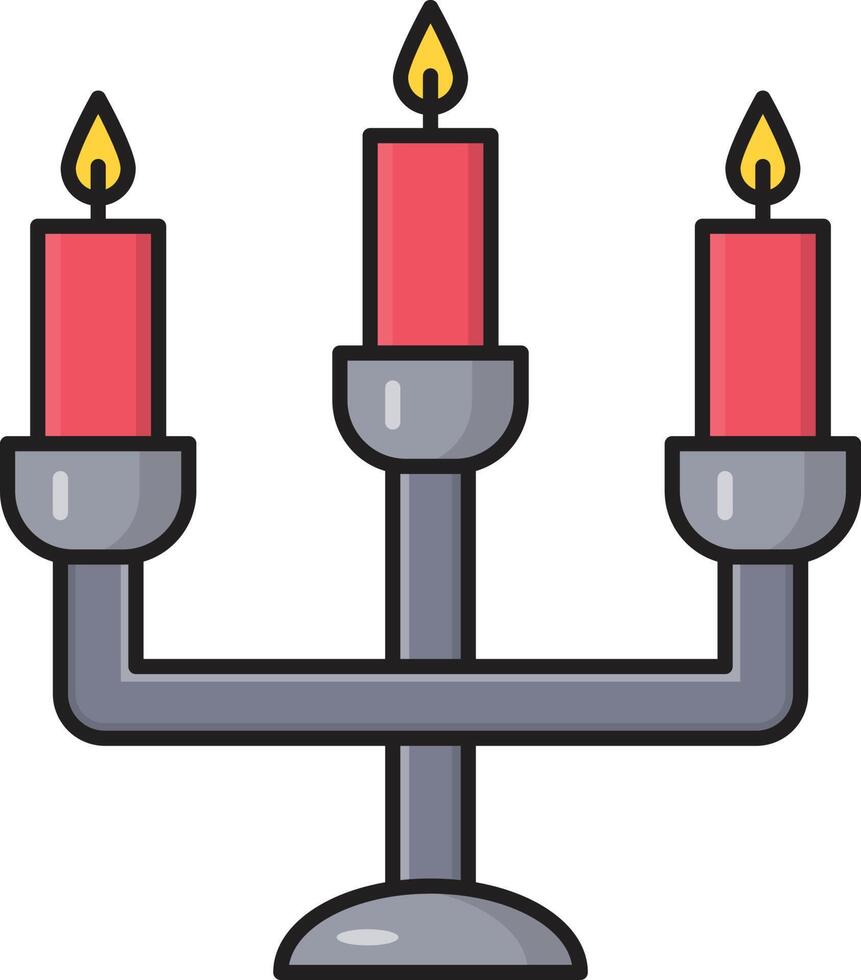 ilustración vectorial de candelabros en un fondo. símbolos de calidad premium. iconos vectoriales para concepto y diseño gráfico. vector