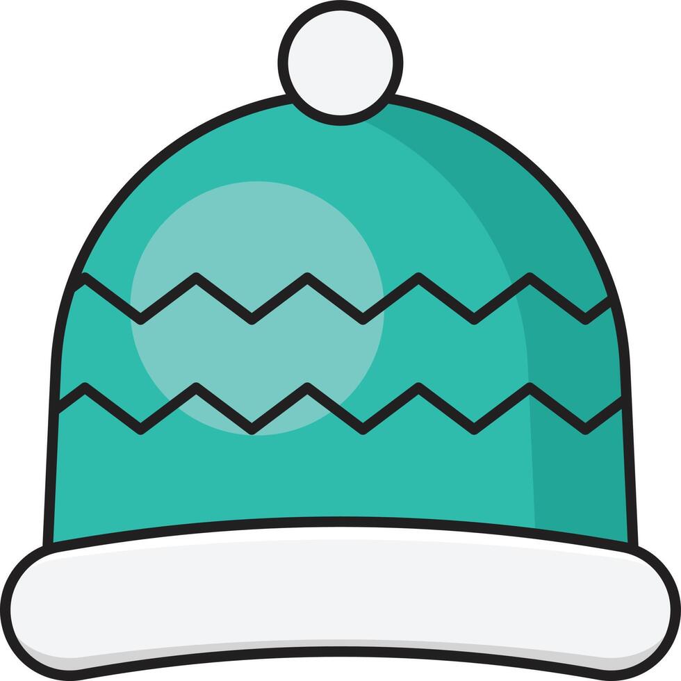 Ilustración de vector de gorro en un fondo. Símbolos de calidad premium. Iconos vectoriales para concepto y diseño gráfico.