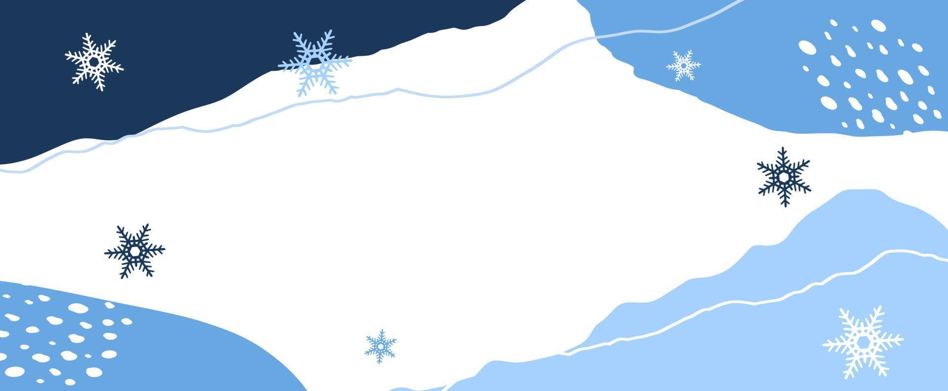 Winter season. Snowflakes on blue background. vector. vector