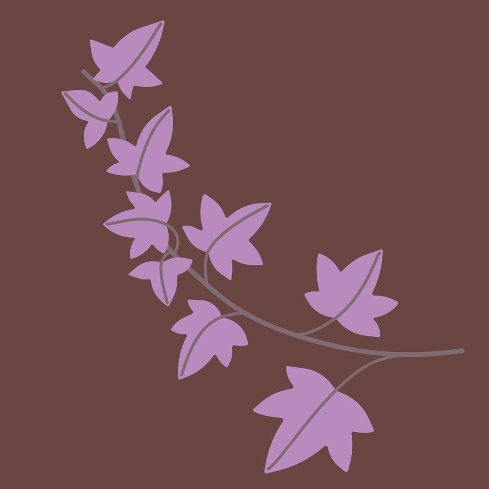 Simplicity ivy drawing flat design. vector