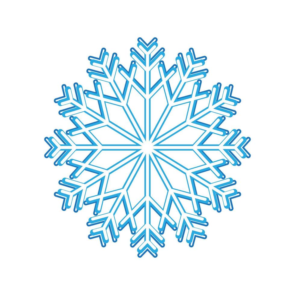 Blue isolated snowflake.Vector vector