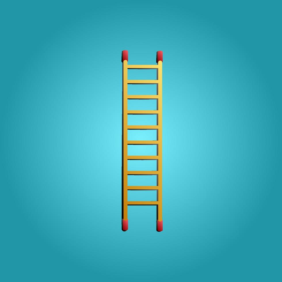 Tool for repair and construction a wooden staircase applied with steps a step-ladder on a blue background. Vector illustration