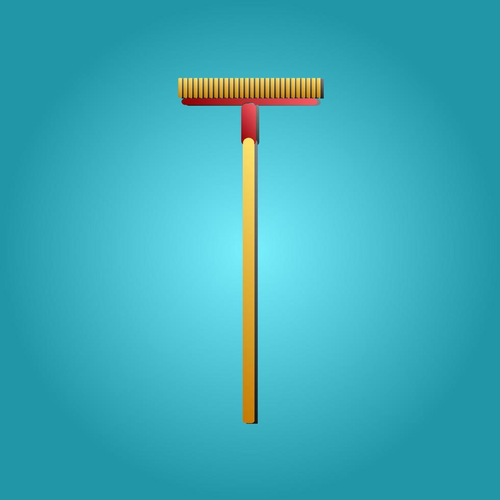 Tool for repair and construction of a mop for cleaning on a blue background. Vector illustration