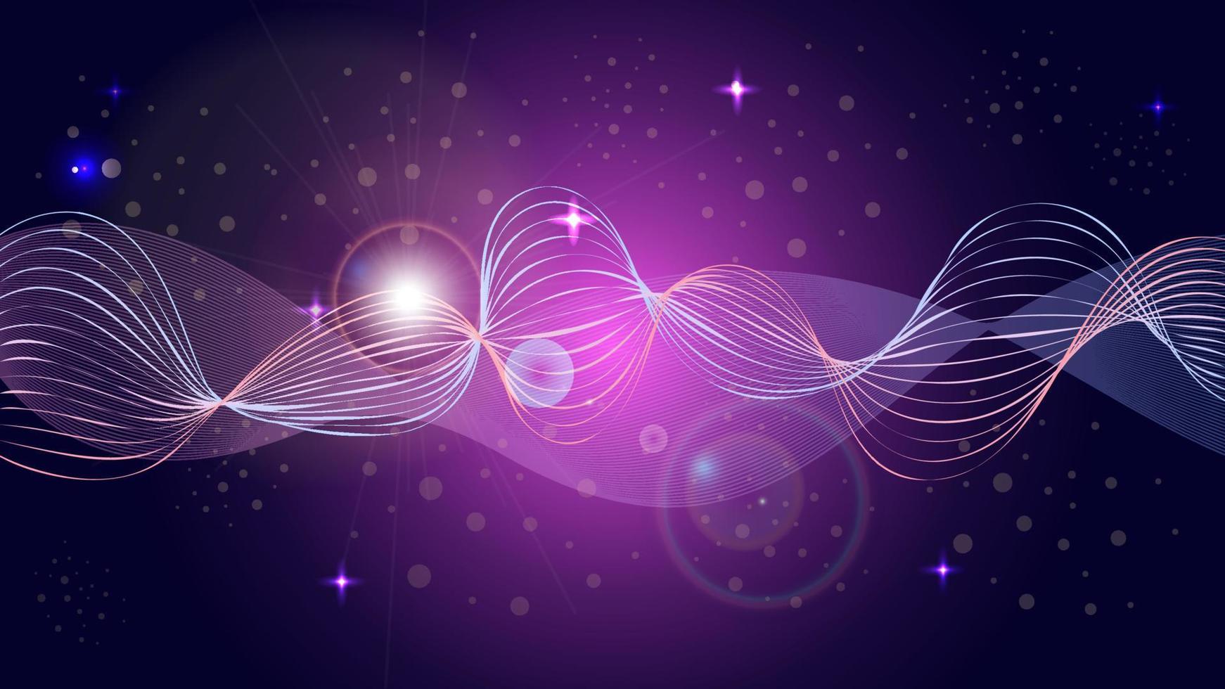 Flowing energy particles, wave of blended dots. Curved dotted 3d lines vector effect illustration. 3d futuristic technology style