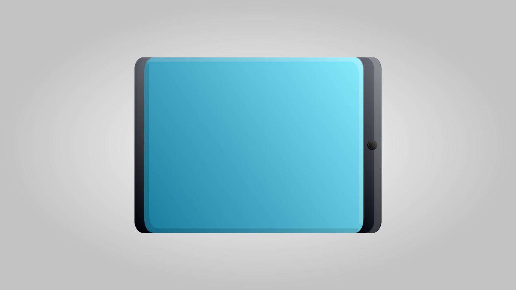 Digital modern touchscreen tablet on a white background. Vector illustration