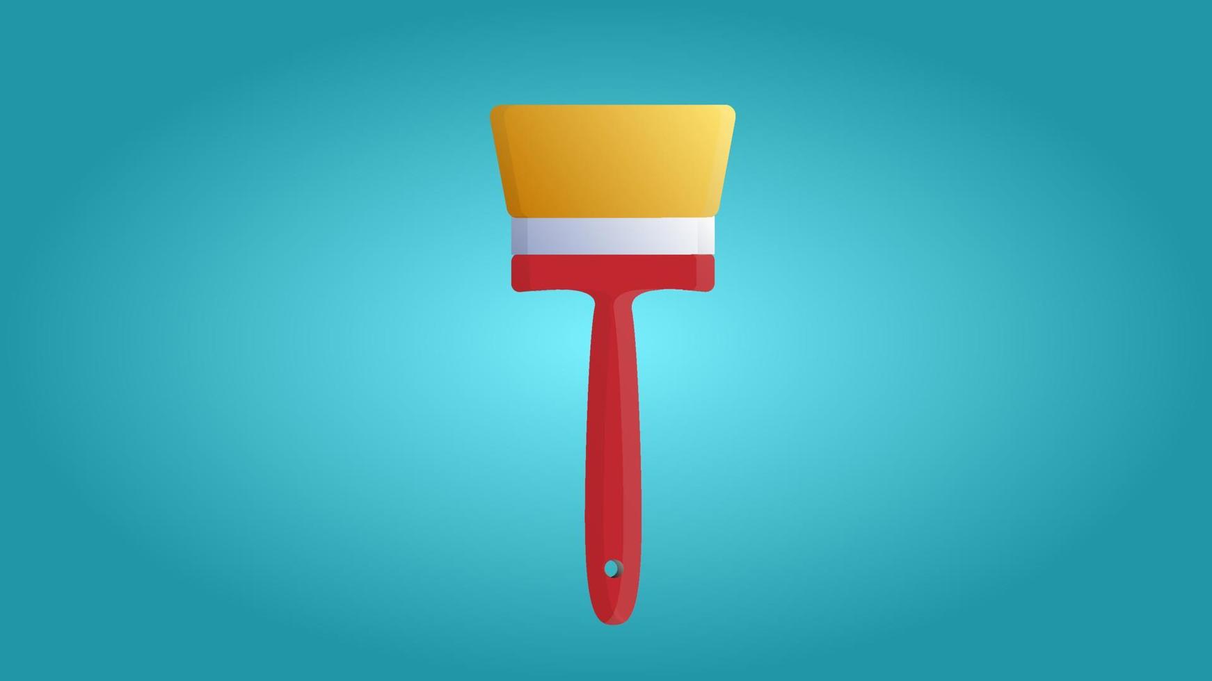 Tool for repair and construction painting brush on a blue background. Vector illustration