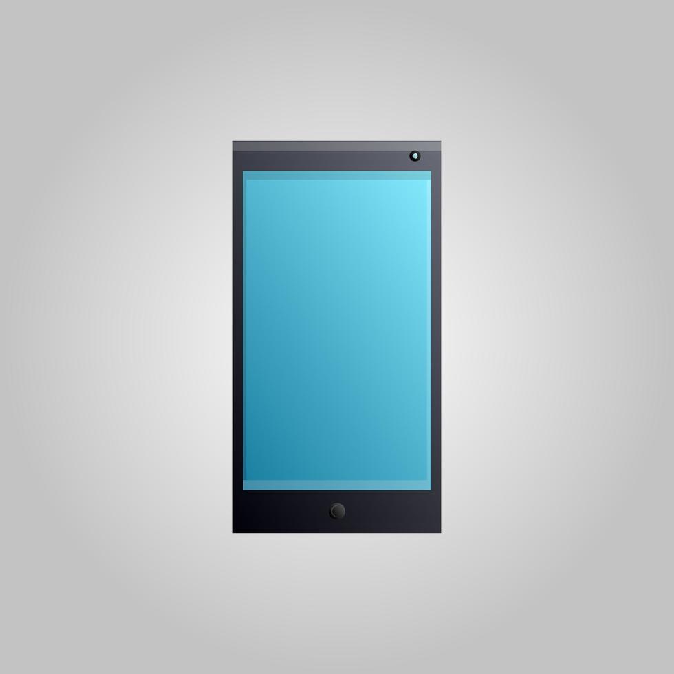 Digital modern touchscreen mobile phone smartphone on a white background. Vector illustration