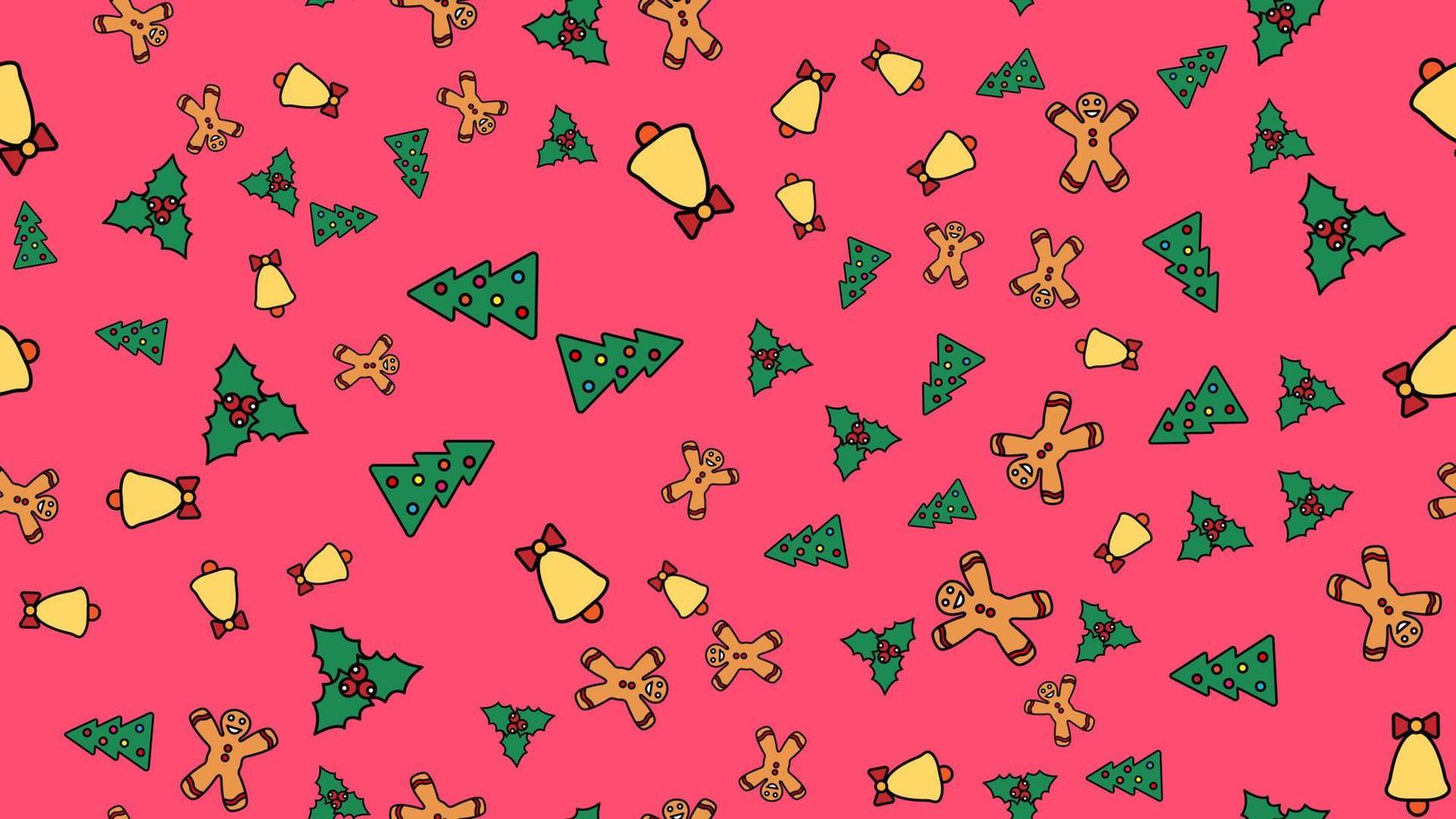 Christmas vector seamless pattern background for greeting card winter new year celebration design