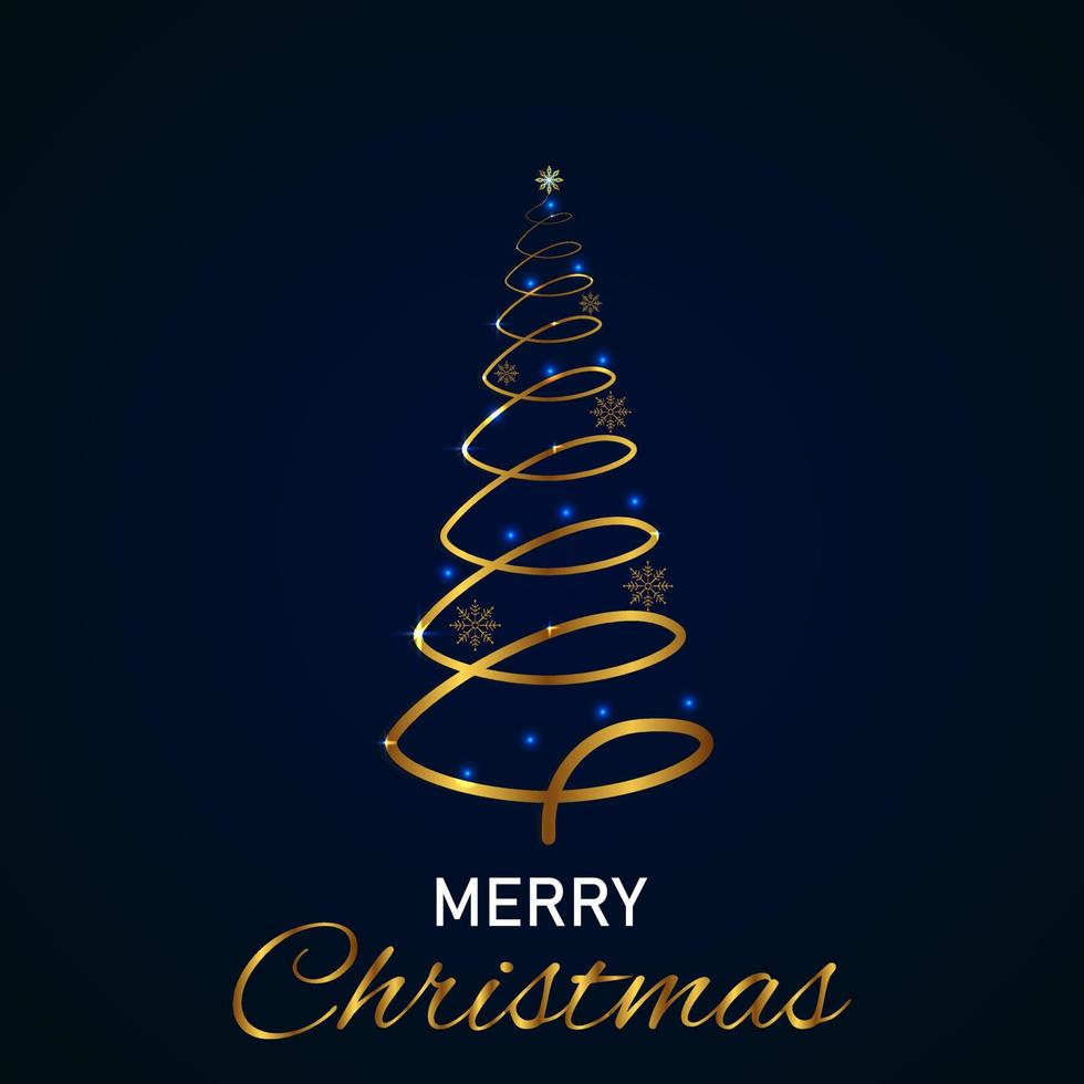 Abstract background with Christmas tree and text Merry christmas. Design for greeting card, poster, banner. Vector illustration
