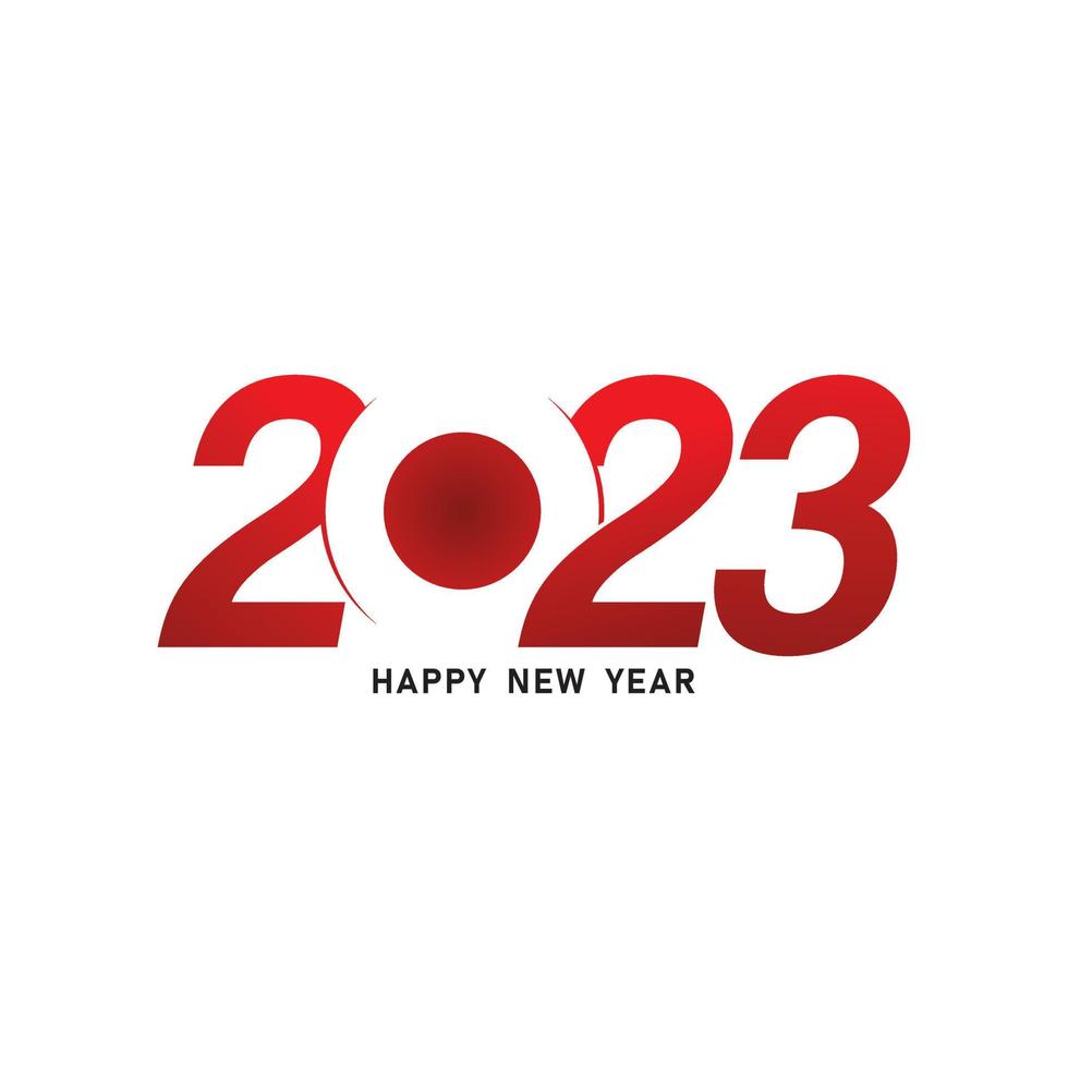 2023. 2023 Text design. Happy New Year 2023. 2023 Vector design illustration. 2023 number design template celebration typography poster, template, banner or greeting card for Happy new year