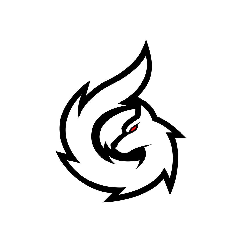 G Wolf Logo Design vector