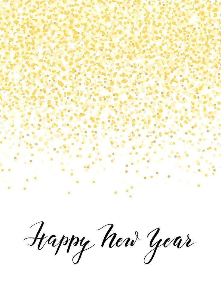 New Year backgound with gold glitter vector