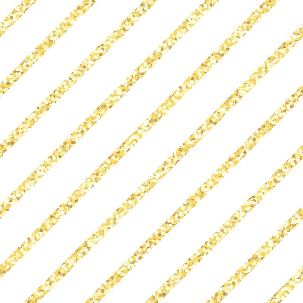 Gold glitter diagonal stripe pattern vector