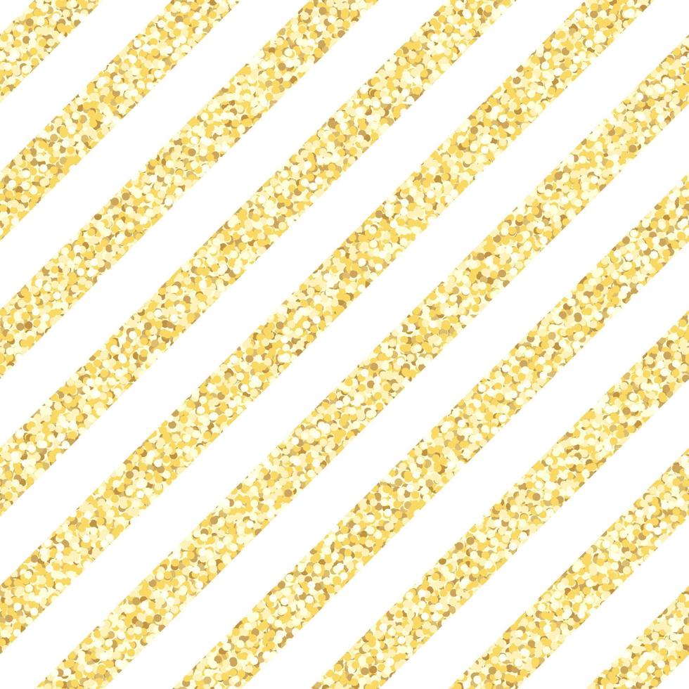 Gold glitter diagonal stripe pattern vector