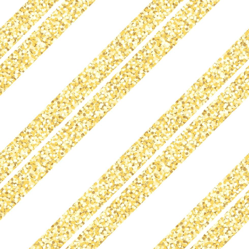 Gold glitter diagonal stripe pattern vector