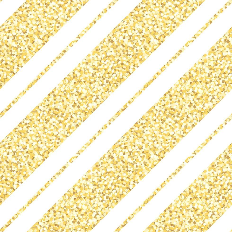 Gold glitter diagonal stripe pattern vector