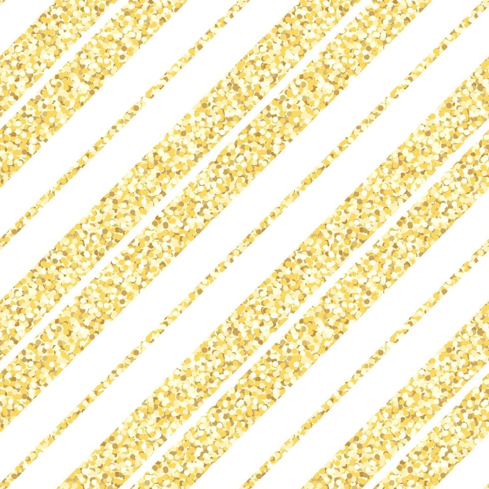 Gold glitter diagonal stripe pattern vector