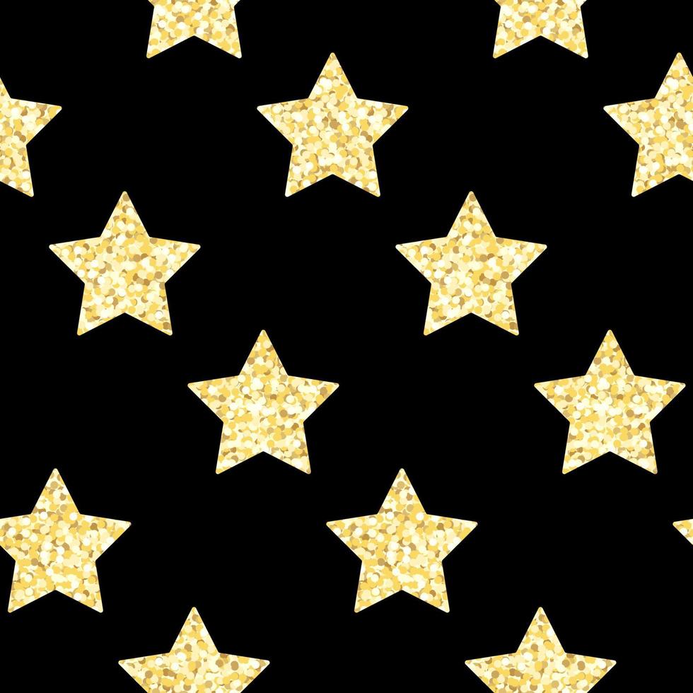 Black and gold star pattern vector