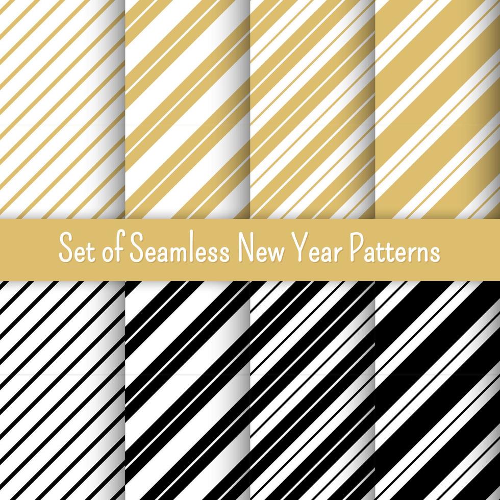 Christams and New Year geometric vector patterns