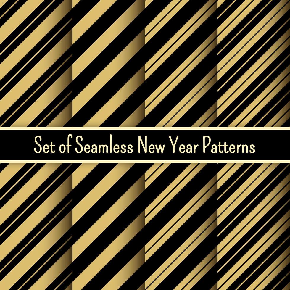 Christams and New Year geometric vector patterns