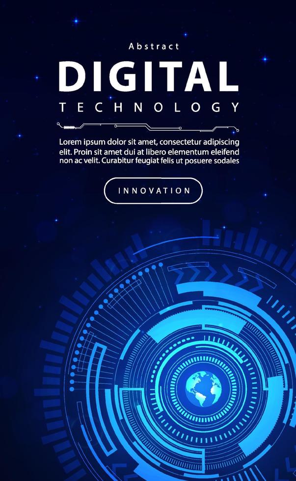 Digital technology banner green blue background concept with technology light effect, abstract tech, innovation future data, internet network, Ai big data, lines dots connection, illustration vector