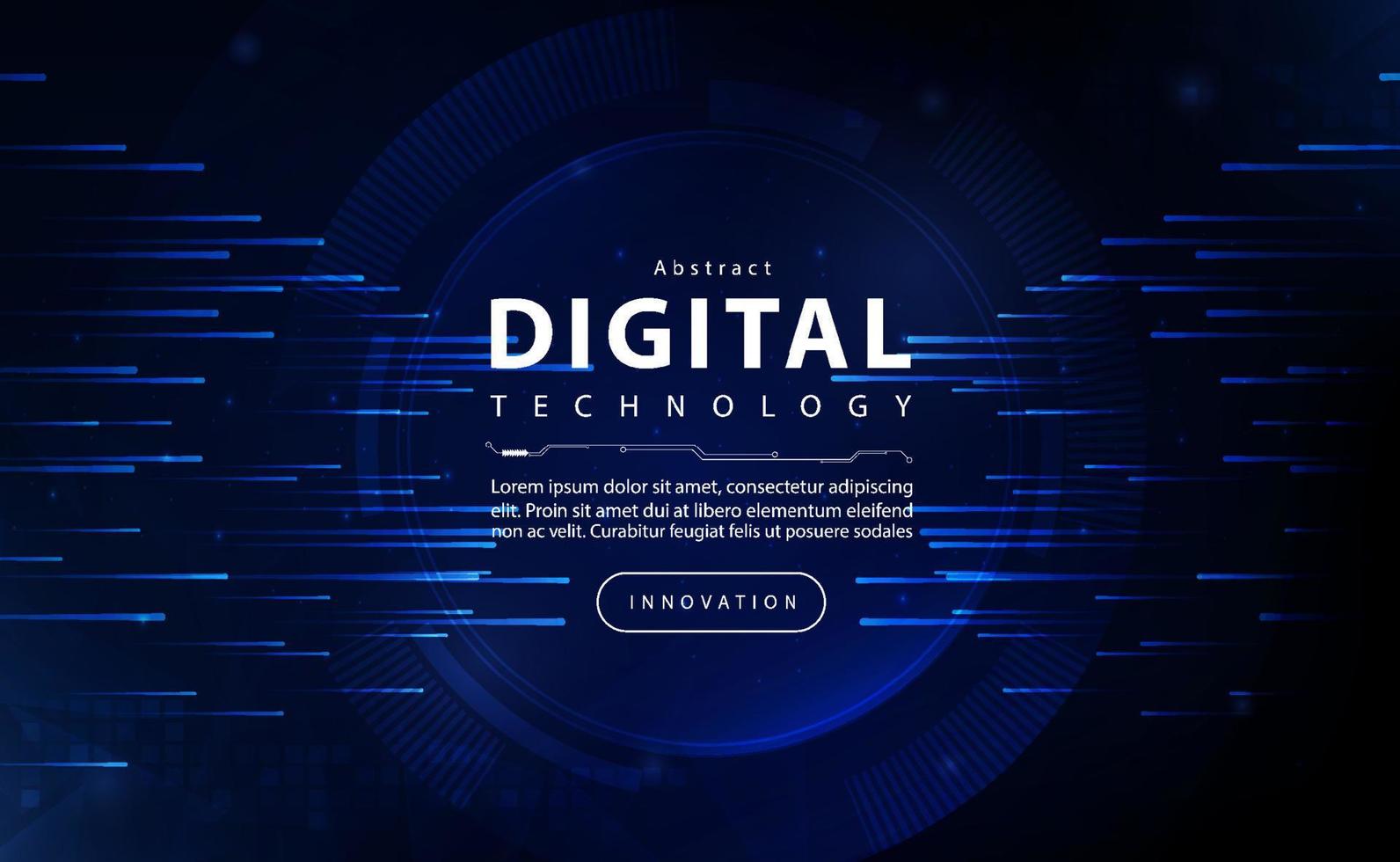 Digital Ai big data technology banner blue background, cyber security technology, abstract privacy protection tech, innovation future data, internet network connection, line dot, illustration vector