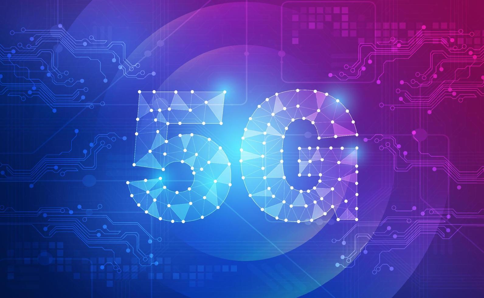 5G network wireless internet Wi-fi connection abstract background concept, Digital technology banner pink blue background binary code, abstract tech big data communication, High speed broadband vector