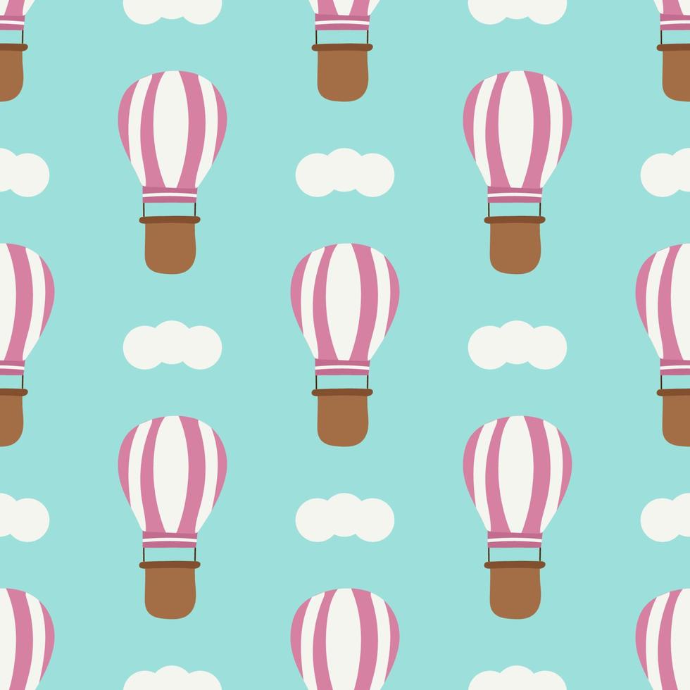 balloon and cloud pattern vector