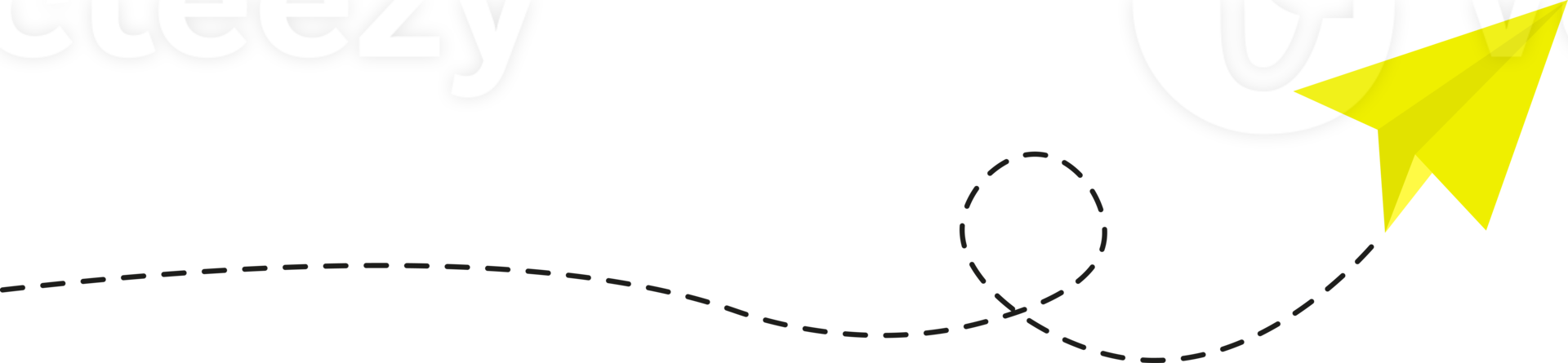 streckad linje papper flygplan rutt png