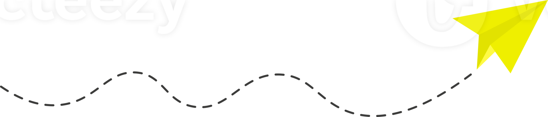 ruta de avión de papel de línea discontinua png