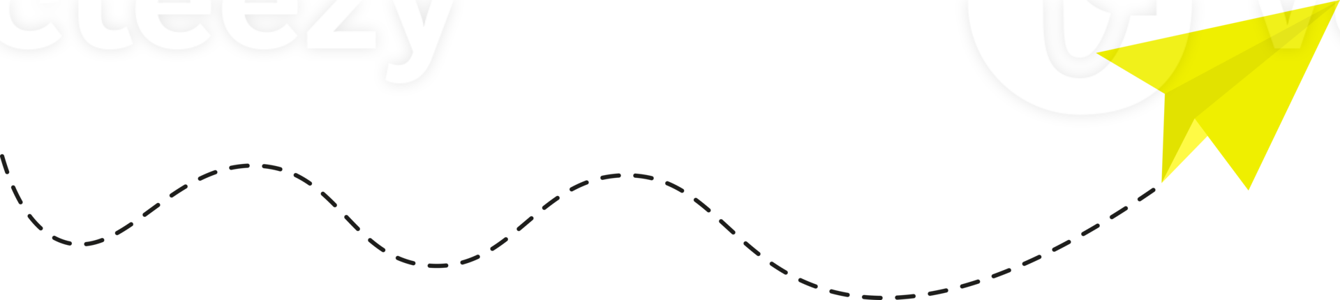 Dashed Line Paper Airplane Route png