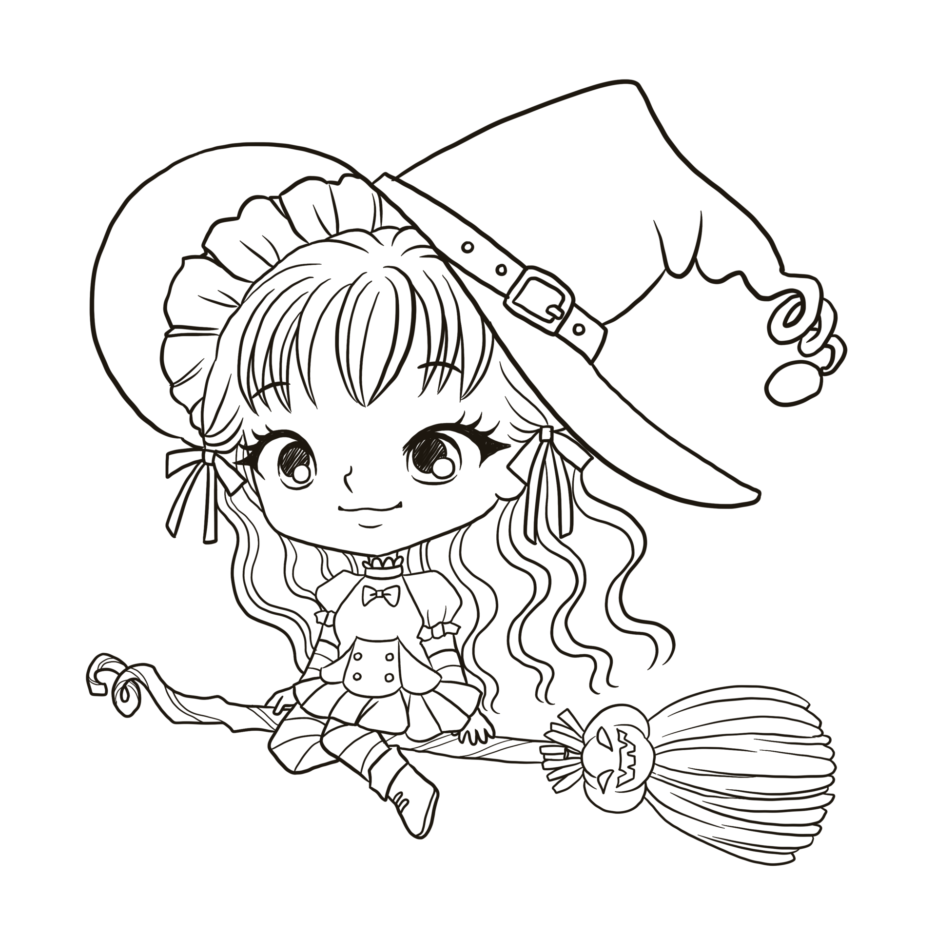 How To Draw A Chibi Witch Girl Step By Step Drawing G - vrogue.co