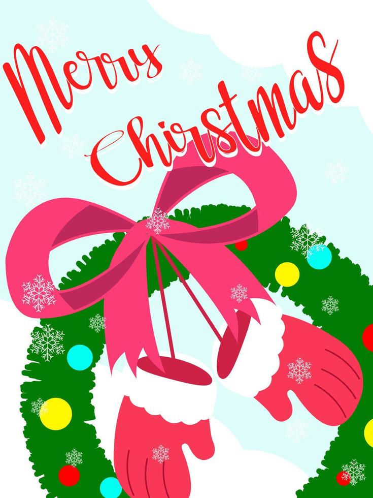 cute cartoon merry christmas for greeting card vector