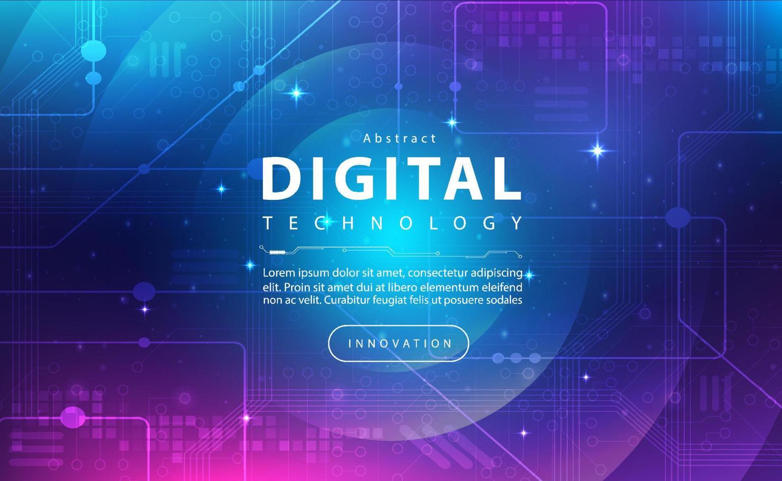 Digital technology banner blue pink background concept, cyber security technology, abstract purple tech, innovation future data, internet network, Ai big data, line dot connection, illustration vector