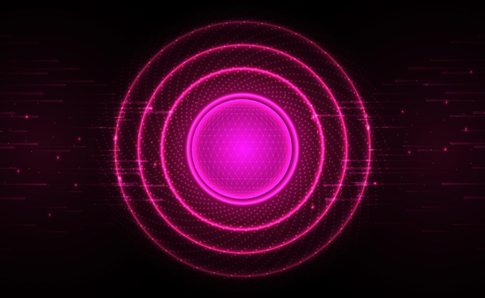 Digital Ai big data technology futuristic pink background, cyber cloud security, abstract space neon wifi tech, innovation future upload data, global internet network connection, illustration vector