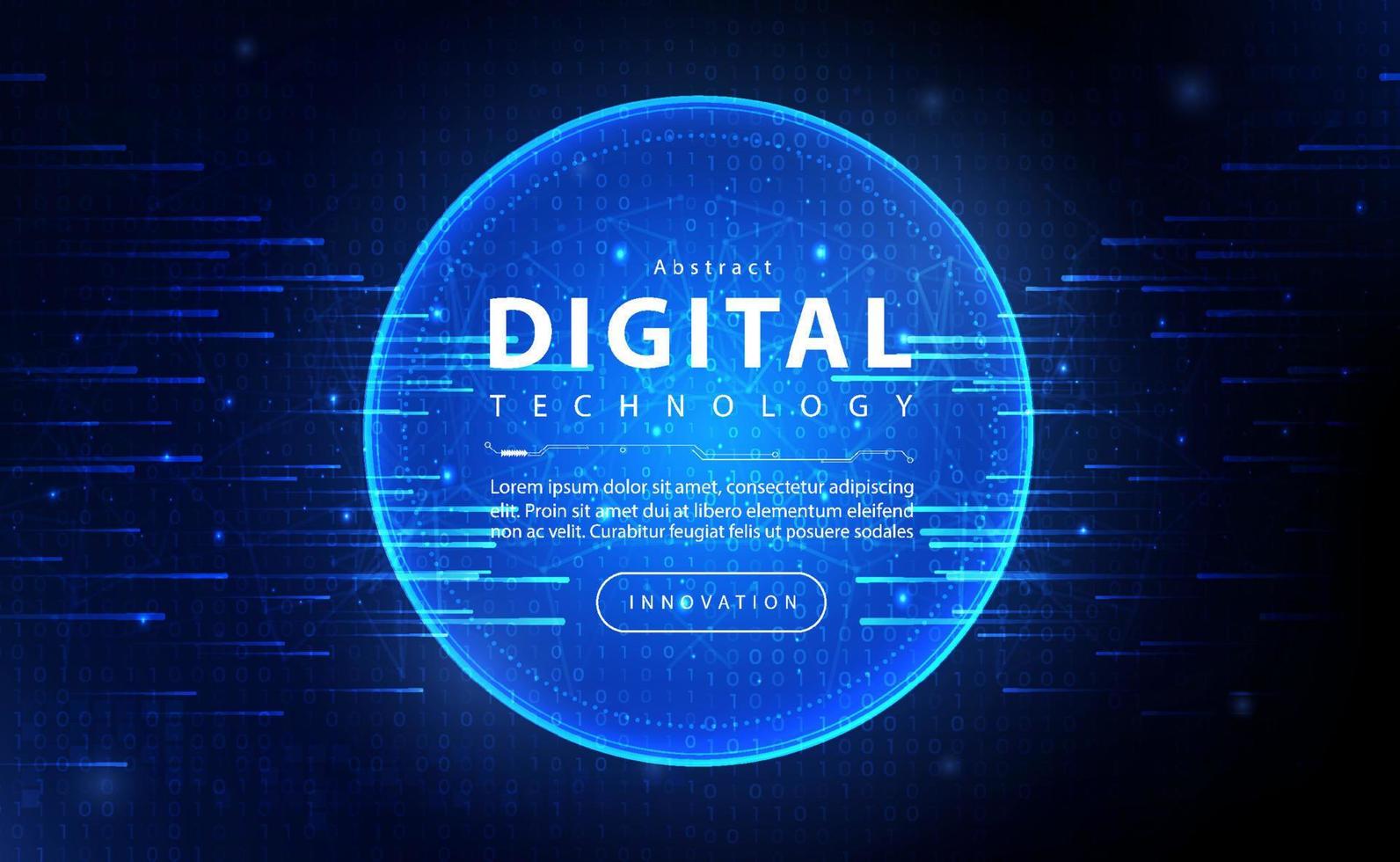 Digital Ai big data technology futuristic blue background, cyber cloud security, abstract space neon wifi tech, innovation future upload data, global internet network connection, illustration vector