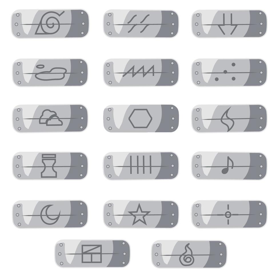 Icons bandana apostates, traitors, terrorists. Vector .All elements are isolated
