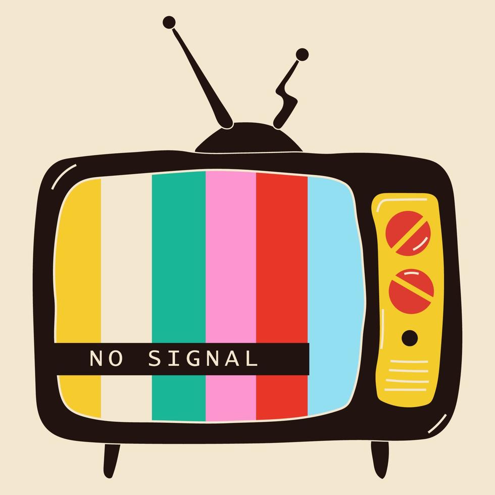 antiguo icono aislado de tv retro. diseño de ilustración vectorial vector