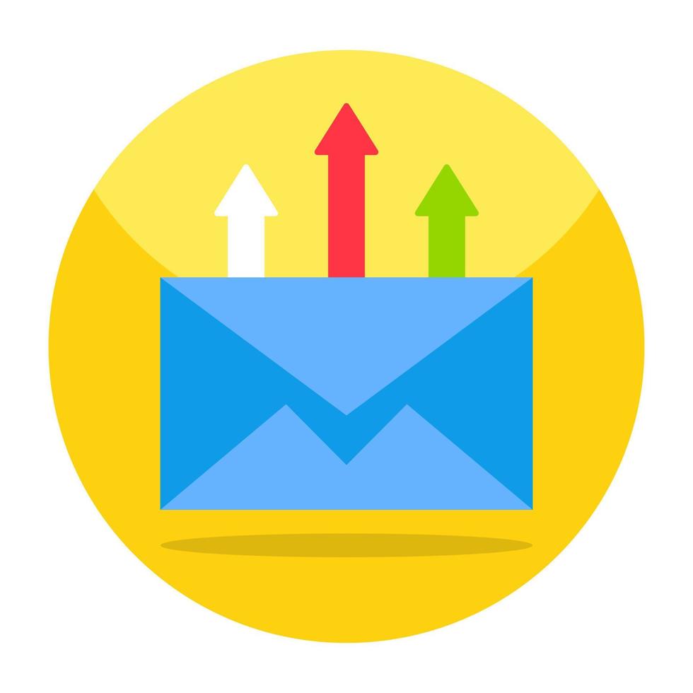 Perfect design icon of mail upload vector