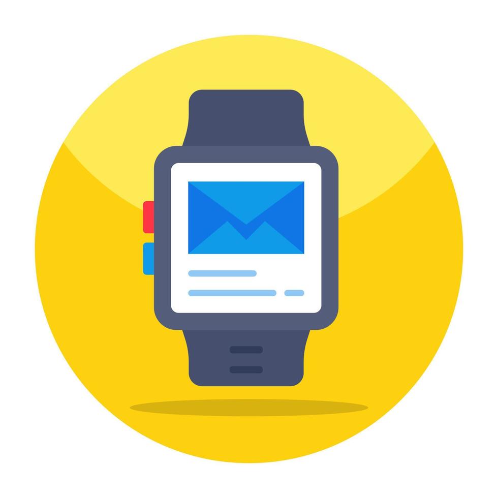 Modern design icon of smartwatch mail vector