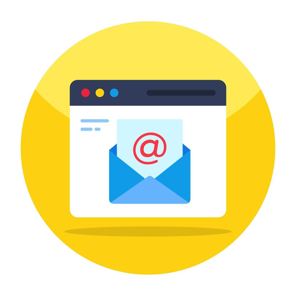 Unique design icon of web mail vector