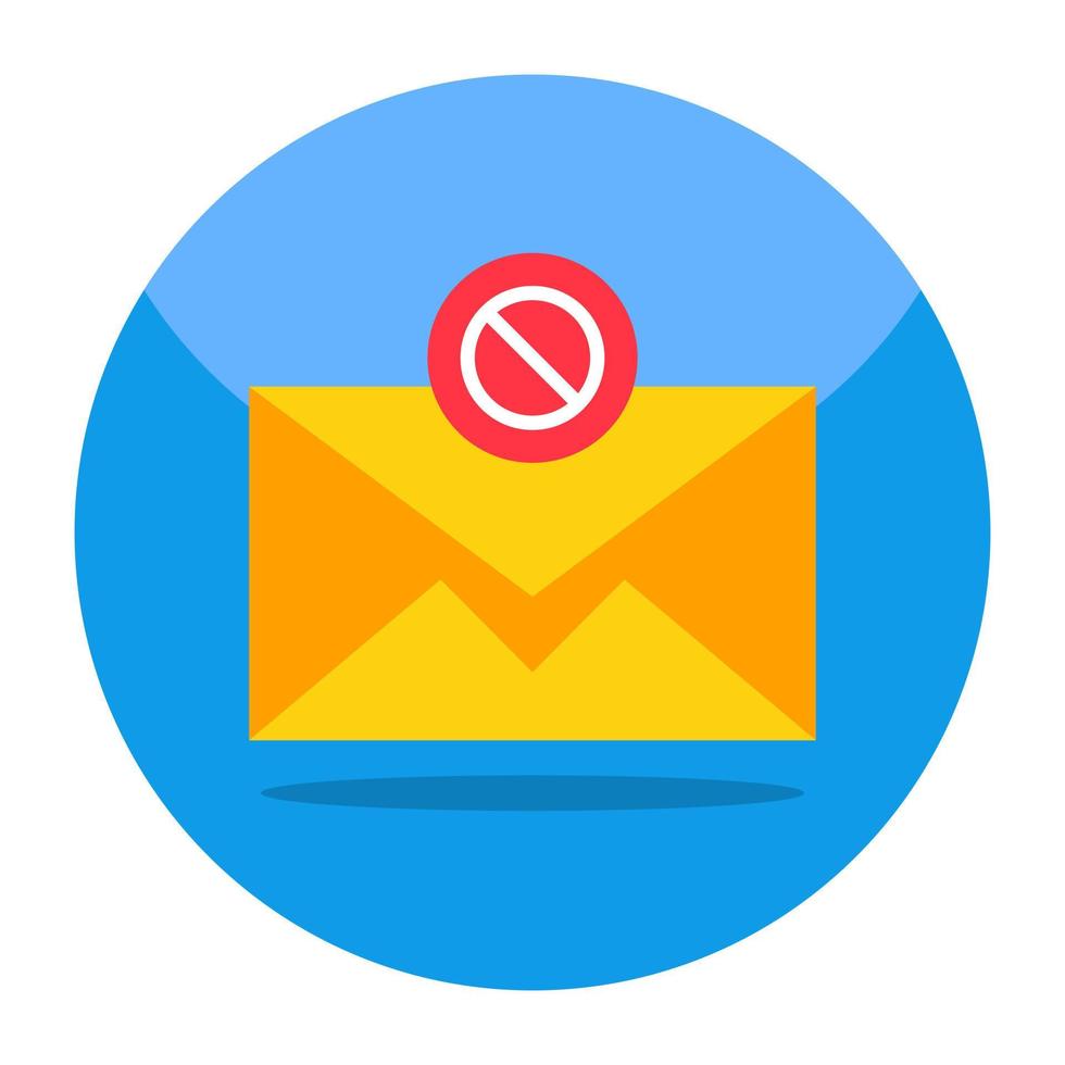 icono de diseño editable de correo bloqueado vector